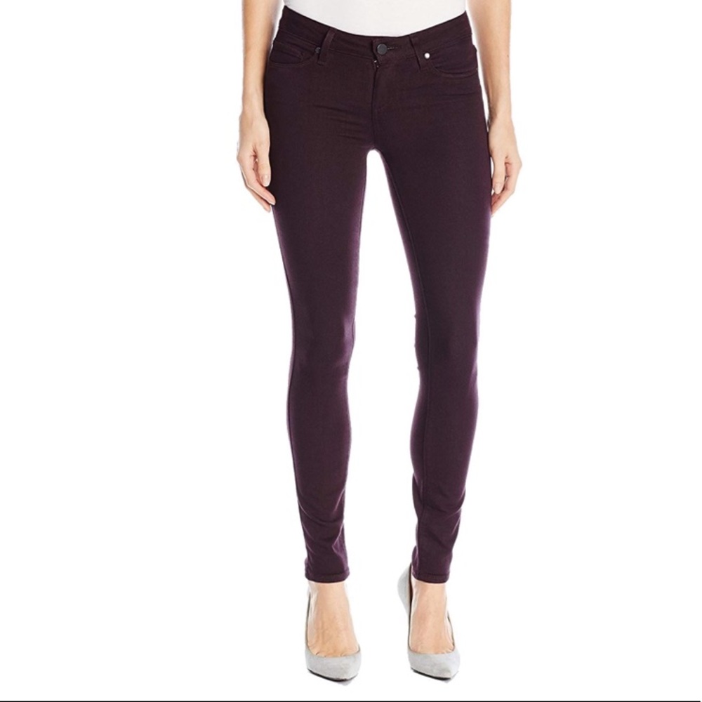 PAIGE Verdugo Ankle Skinny Jeans in Mulberry